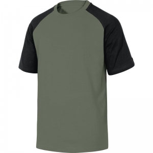 Koszulka T-shirt, GENOA, Delta Plus, zielono-czarna